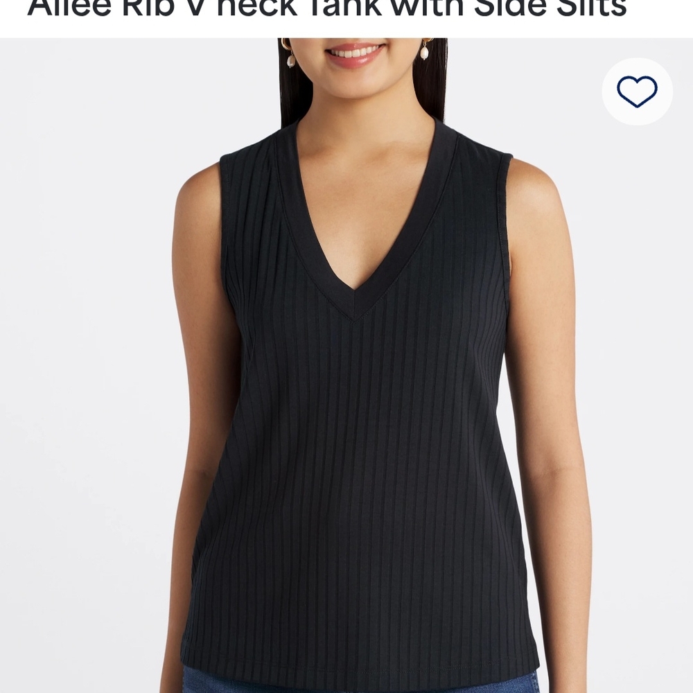 Nine Britton Black Ribbed Tank Top